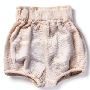 LOOLY Baby Boys Bloomers Cotton Linen Blend Elastic Waist-0