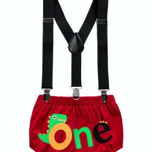 Baby Dinosaur Cake Smash Outfit Cotton Safari Birthday Photo-0