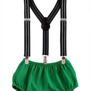 IMEKIS Boys Birthday Outfit Cotton Suspenders First Birthday-0