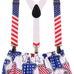 IMEKIS First Birthday Outfit Boys Suspenders Cotton-0