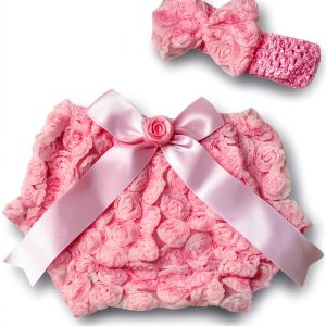 Baby Bloomers Cotton Stretchy Waistband 6-24 Months Pink-0