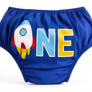 Astronaut Galaxy Baby Boy Bloomers Cotton Elastic Waistband-0
