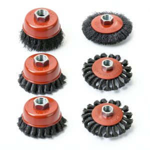 4 1/2 Angle Grinder Wheel Set AUPREX 4" & 3" Knotted & Crimped Wheels-0